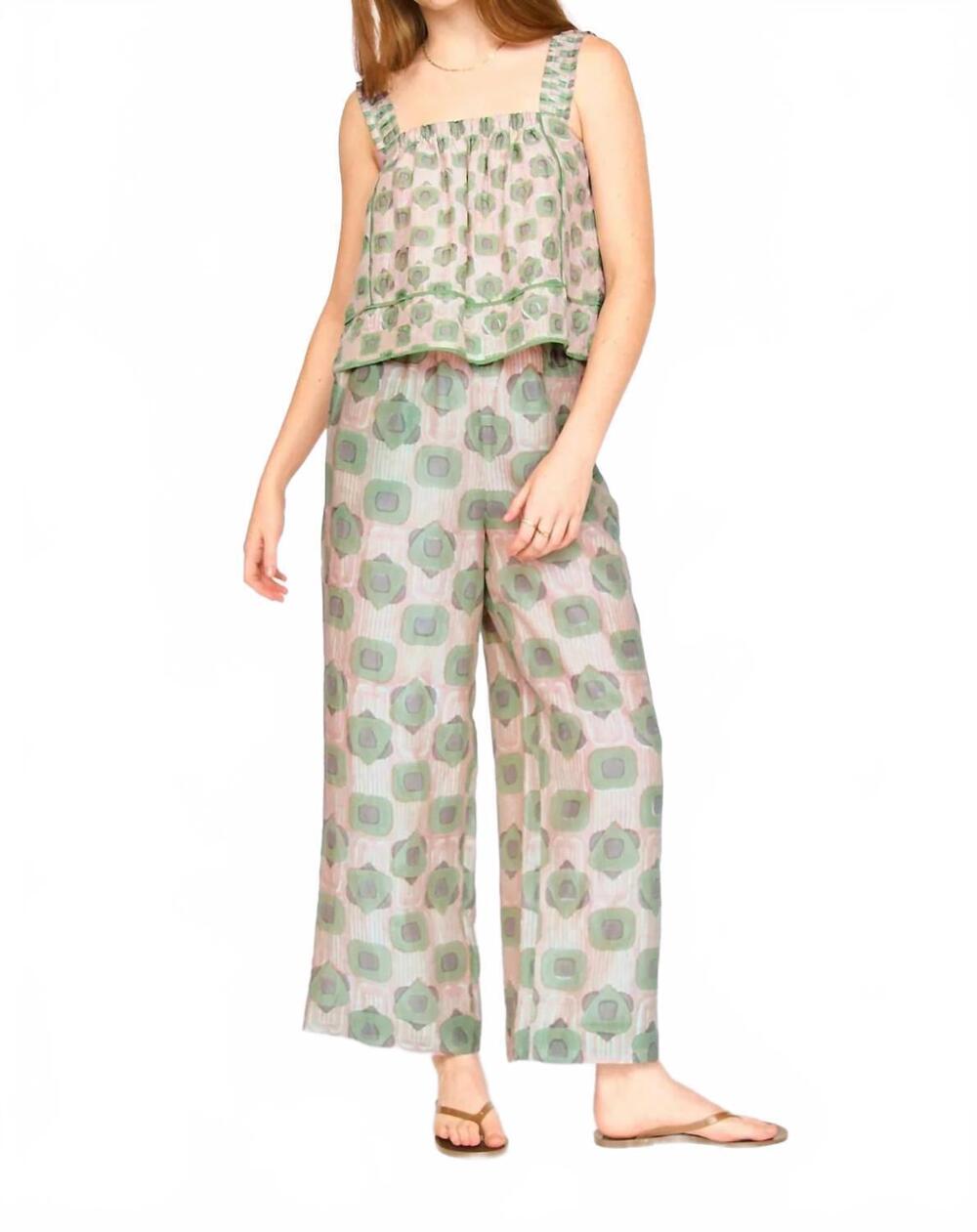 NEW MIRTH baden wide leg pant in stony coeur